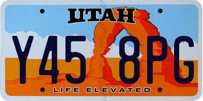 UT license plate Y458PG