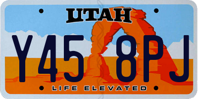 UT license plate Y458PJ