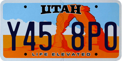 UT license plate Y458PO