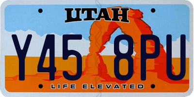 UT license plate Y458PU