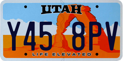 UT license plate Y458PV