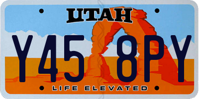 UT license plate Y458PY