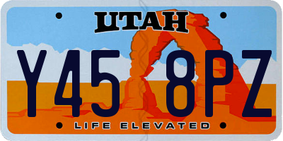 UT license plate Y458PZ