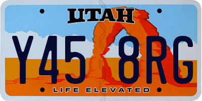 UT license plate Y458RG