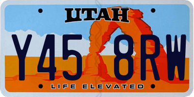 UT license plate Y458RW
