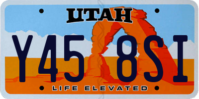 UT license plate Y458SI