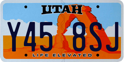 UT license plate Y458SJ
