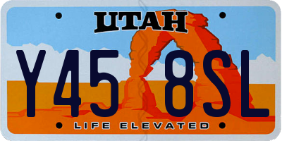 UT license plate Y458SL