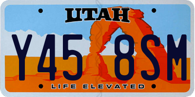 UT license plate Y458SM