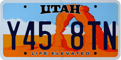 UT license plate Y458TN