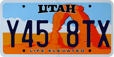 UT license plate Y458TX