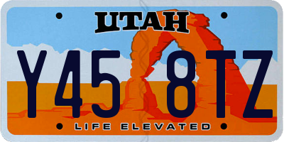 UT license plate Y458TZ