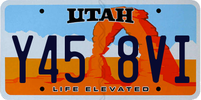 UT license plate Y458VI