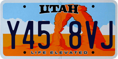 UT license plate Y458VJ