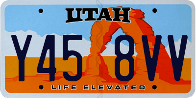 UT license plate Y458VV