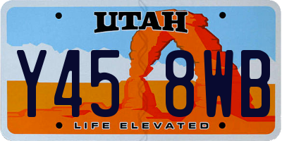 UT license plate Y458WB