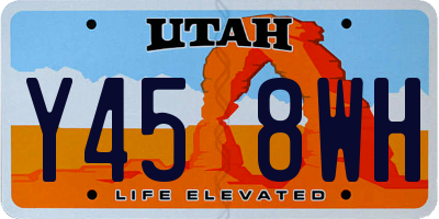 UT license plate Y458WH