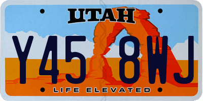 UT license plate Y458WJ