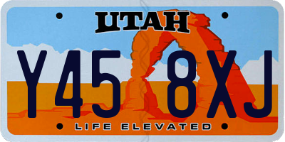 UT license plate Y458XJ