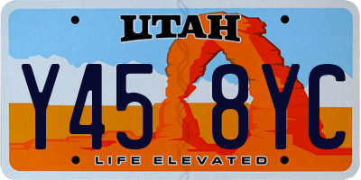 UT license plate Y458YC
