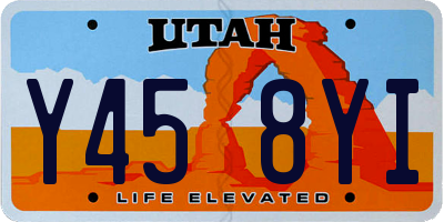 UT license plate Y458YI