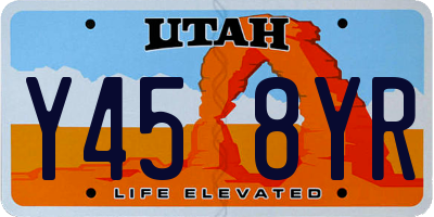 UT license plate Y458YR