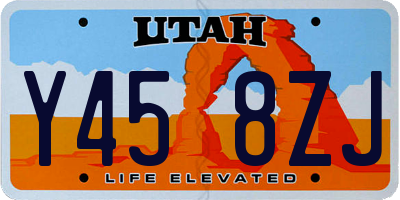 UT license plate Y458ZJ