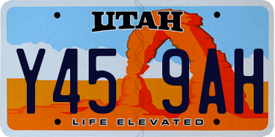 UT license plate Y459AH