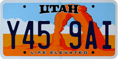 UT license plate Y459AI