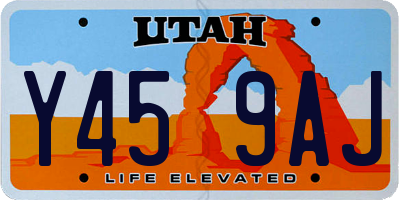 UT license plate Y459AJ