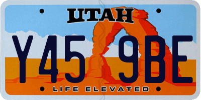 UT license plate Y459BE