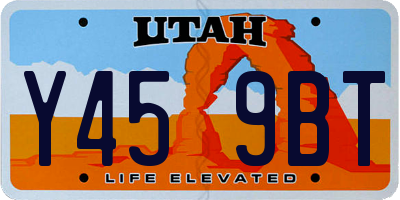 UT license plate Y459BT