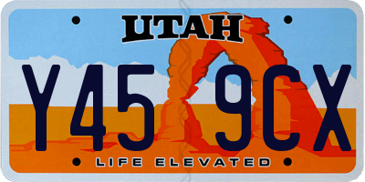 UT license plate Y459CX