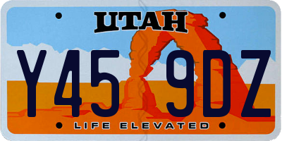 UT license plate Y459DZ