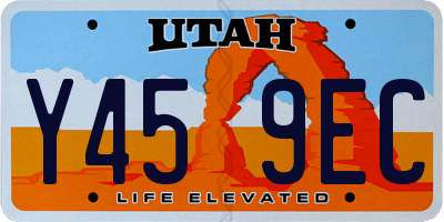 UT license plate Y459EC