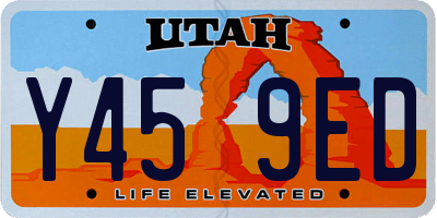 UT license plate Y459ED