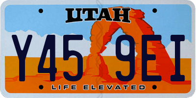 UT license plate Y459EI