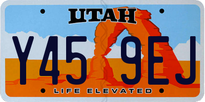 UT license plate Y459EJ