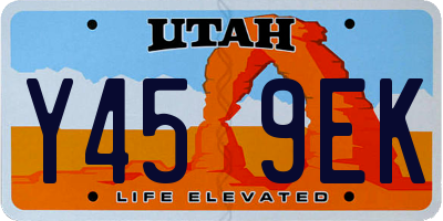 UT license plate Y459EK