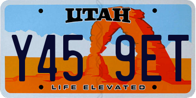 UT license plate Y459ET