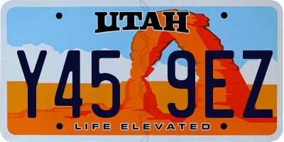 UT license plate Y459EZ