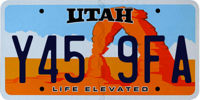 UT license plate Y459FA