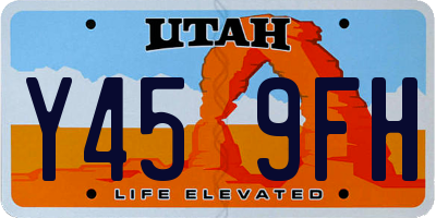 UT license plate Y459FH