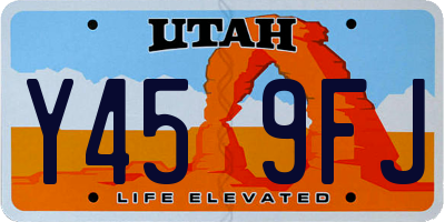 UT license plate Y459FJ