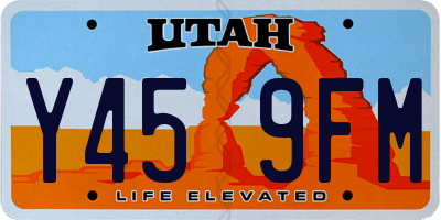 UT license plate Y459FM