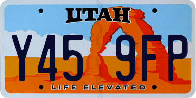 UT license plate Y459FP