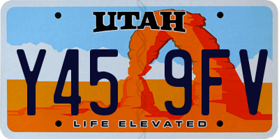 UT license plate Y459FV