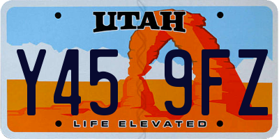 UT license plate Y459FZ