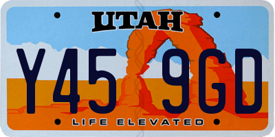 UT license plate Y459GD