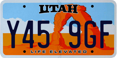 UT license plate Y459GF